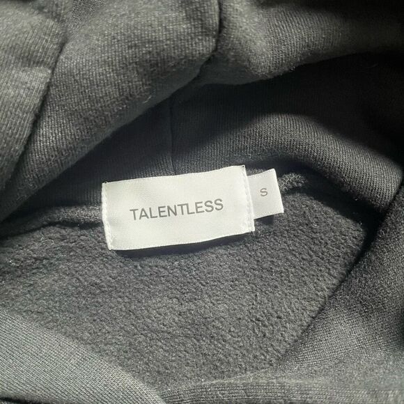 Talentless Activewear Hoodie Women's Unisex Small Black Lightweight Cotton Long - Picture 4 of 6